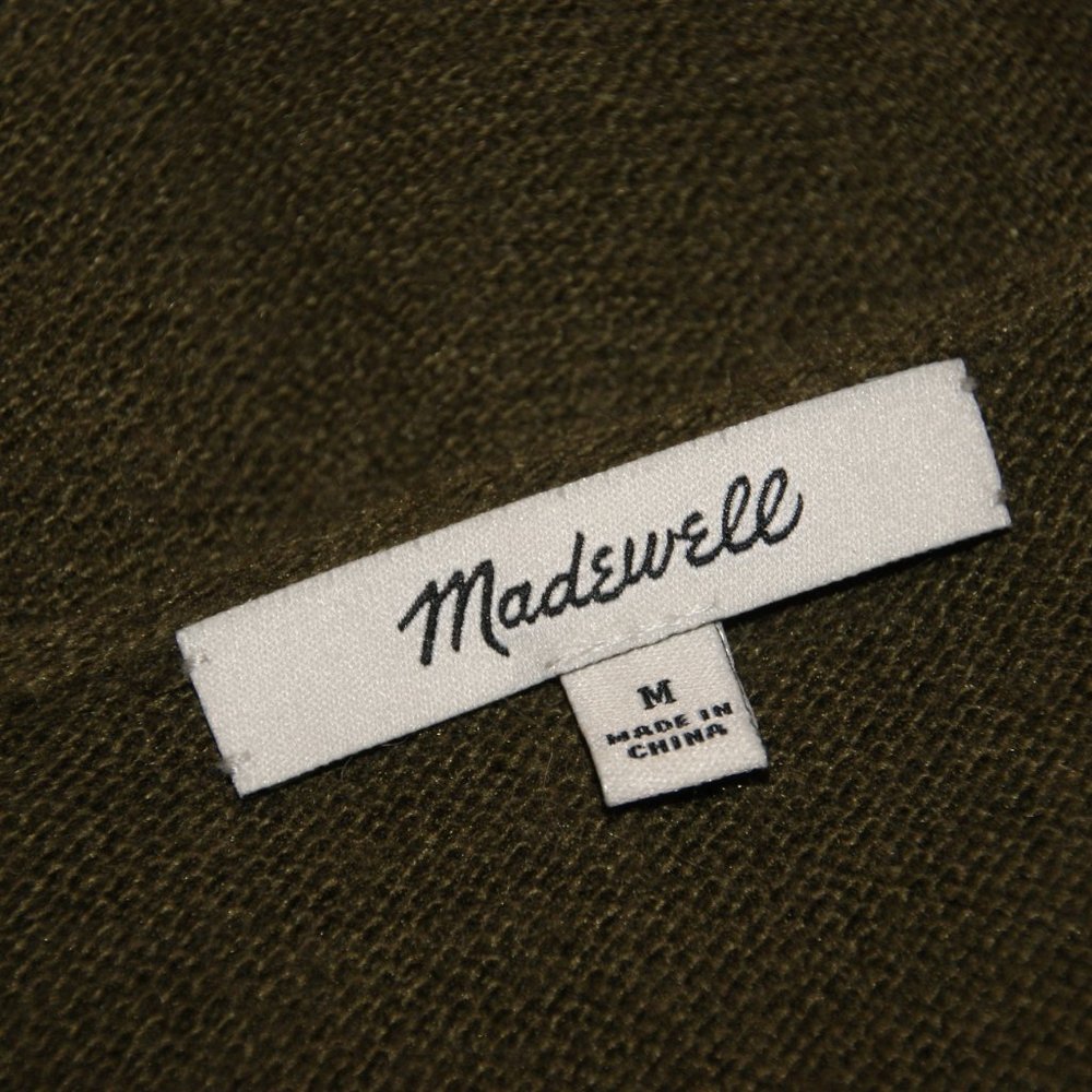 MADEWELL Kale Green Kimball Pullover Sweater sz M - Picture 7 of 9